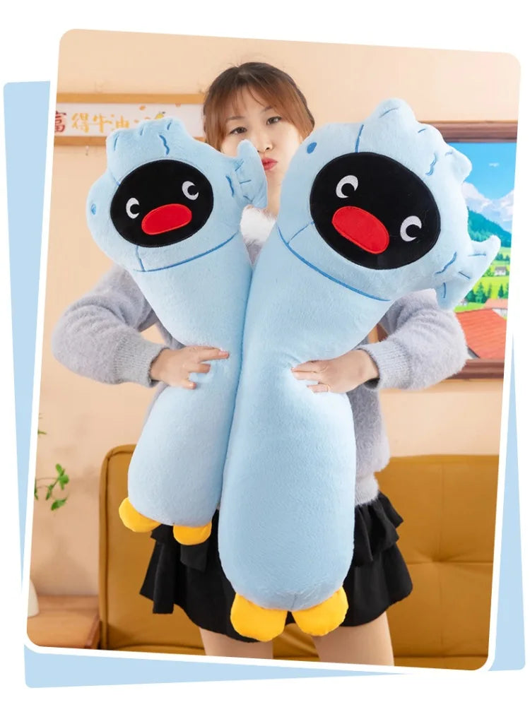Kawaii Stuffed Doll Arctic Penguin Long Pillow for Girls Sleep Hugging Cuddling Leg Clamping Bed Cushion Anime Kids Birthday
