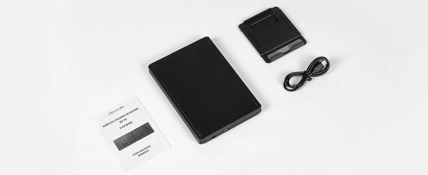 Delux KF19 Folding Bluetooth Keyboard – Ultra Slim Portable