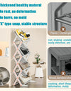 Foldable Shoe Rack Narrow Shoe Organizer Adjustable Shoe Shelf Space Saving Simple Installation-Free Standing Shoe Rack