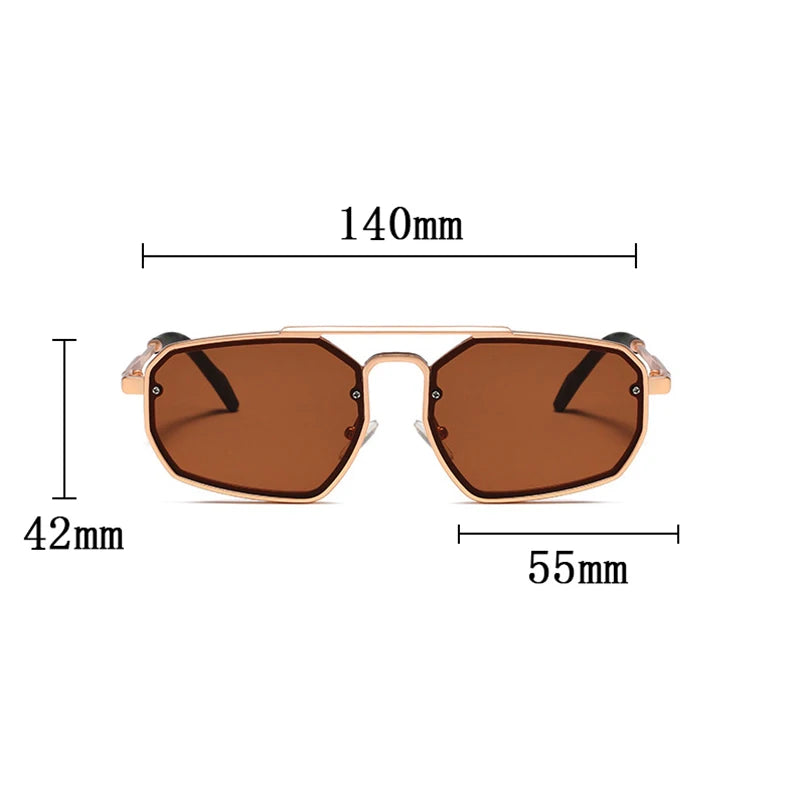 Vintage Steampunk Sunglasses For Men Fashion Trendy Retro Punk Sun Glasses