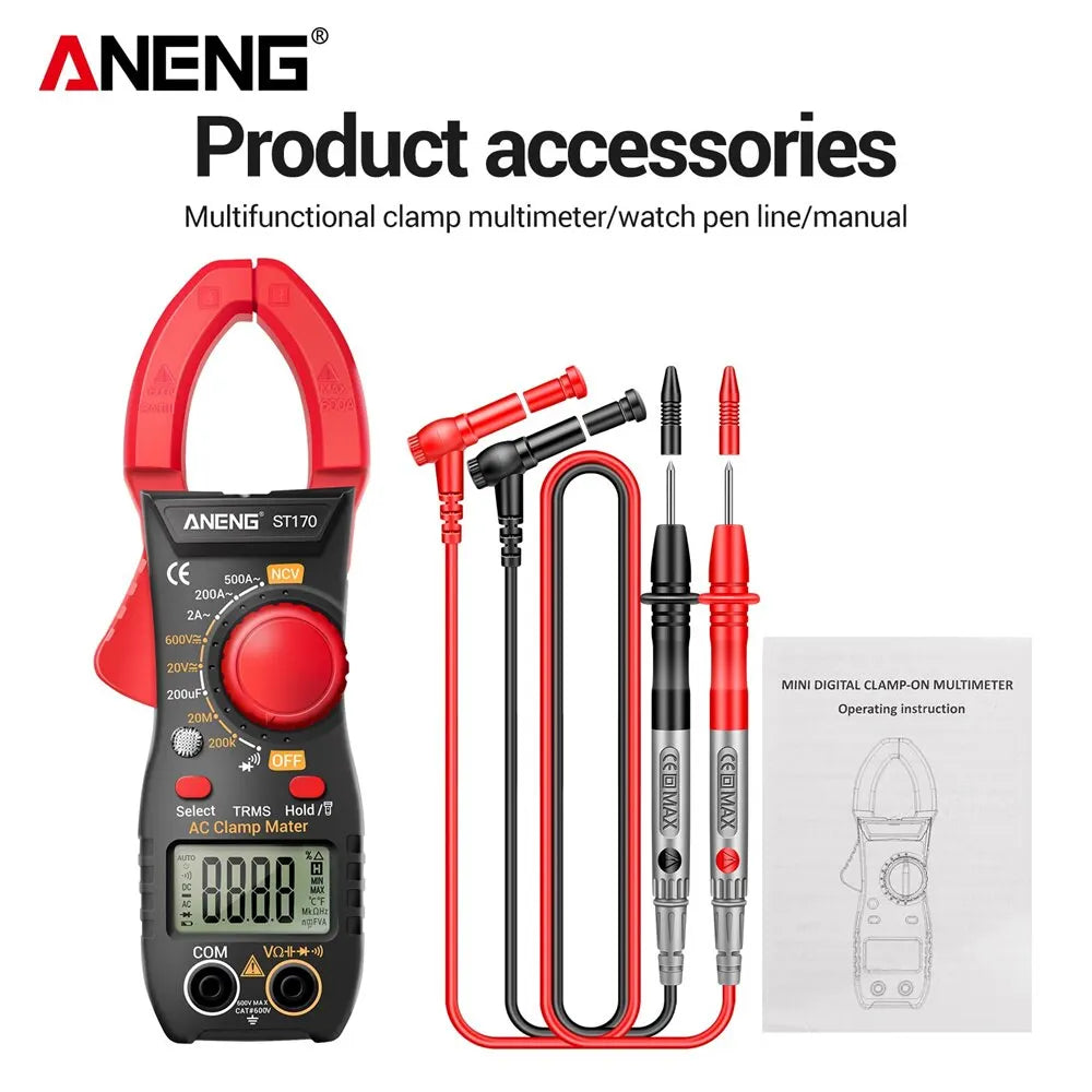 Clamp Meter Multimeter With HD Backlight Display Screen Mini Amperimetric Clamp Tester Noncontact Electrician Tools