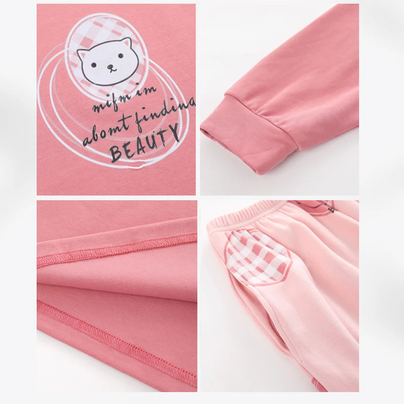 Women’s 2-Piece Pajama Set – Long Sleeve Top & Pants, Loose & Comfortable Winter Loungewear