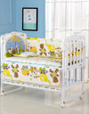 6-Pcs Soft  Crib Bedding Set – Standard Size Nursery Set for Boys & Girls (4 Bumpers, Mattress, Pillow)