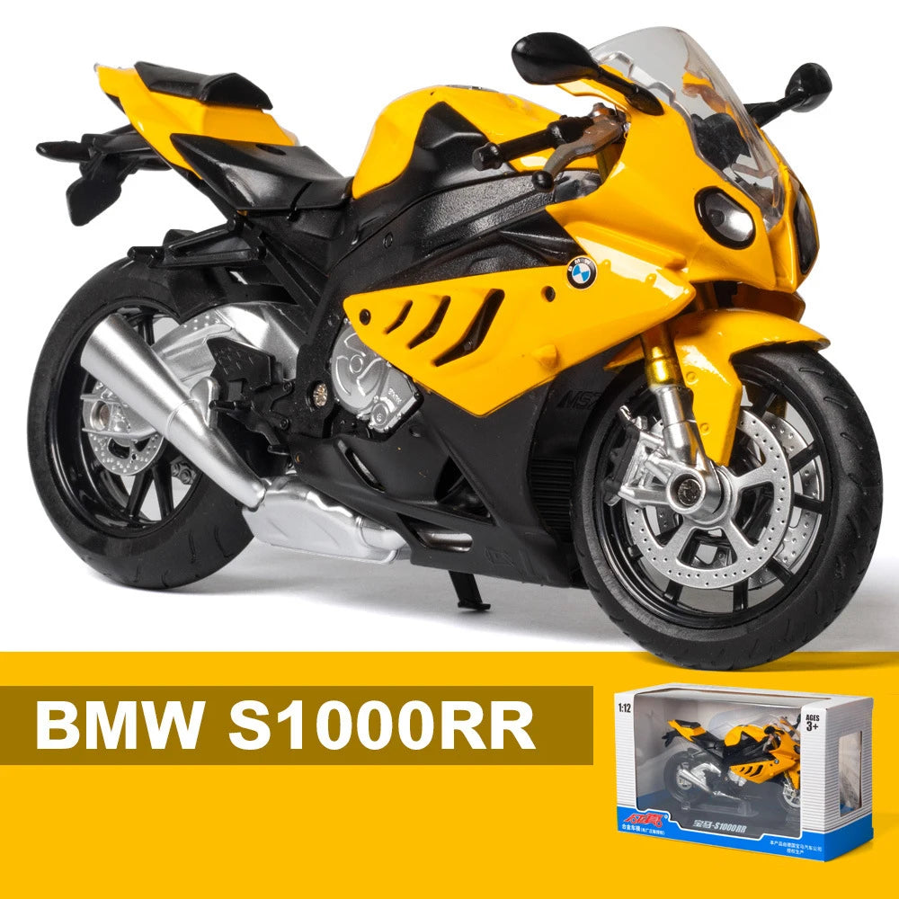 1:12 BMW S1000RR Die Cast Motorcycle Model Toy Vehicle Collection Autobike Shork-Absorber Off Road Autocycle Toys Car