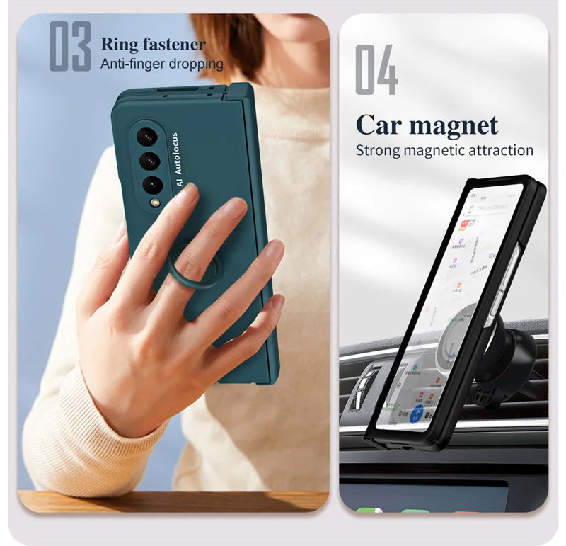 Car Mounted  Bracket Phone Case For Samsung Z Fold 2 3 4 5 Anti Fall All Inclusive Phone Protection Case