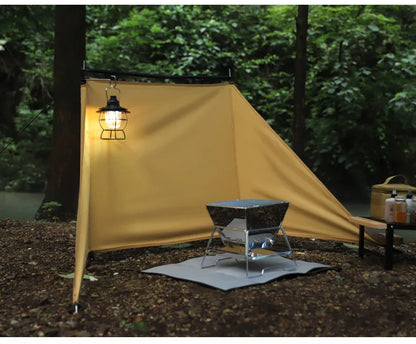 Windshield Camping Portable Foldable Windproof Tent Camping Barbecue Windshield Cloth Triangular Wind Screen