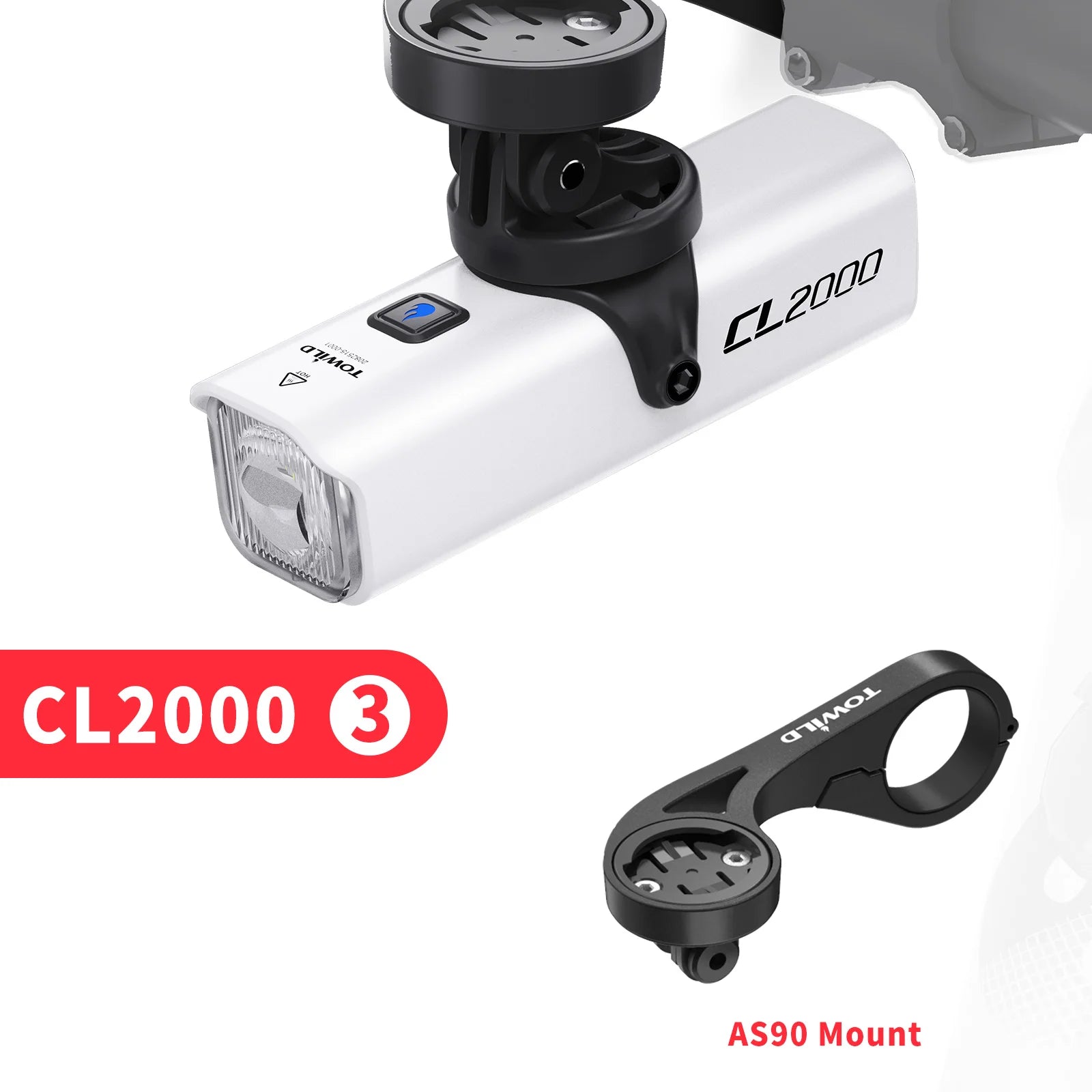 CL2000 Bicycle Light With Cut-off Line Beam 2000LM Rechargeable 5000mAh Led Bike Front Lights IPX6 MTB Cycling Headlights