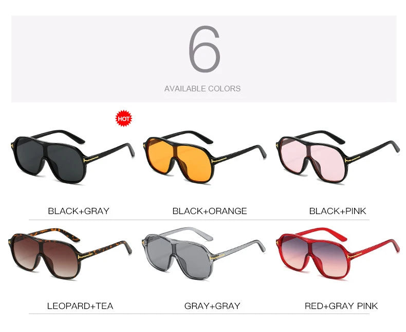 Retro Sunglasses T-Piece Large Frame Sun Glasses Trend Man Toad Eyewear Outdoor Fashion Sunscreen Eyeglasses UV400