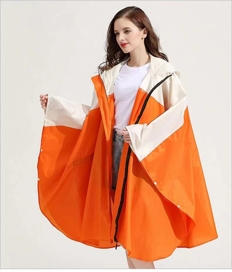 Lightweight Waterproof Rain Poncho with Backpack Coverage for Hiking and Travel
