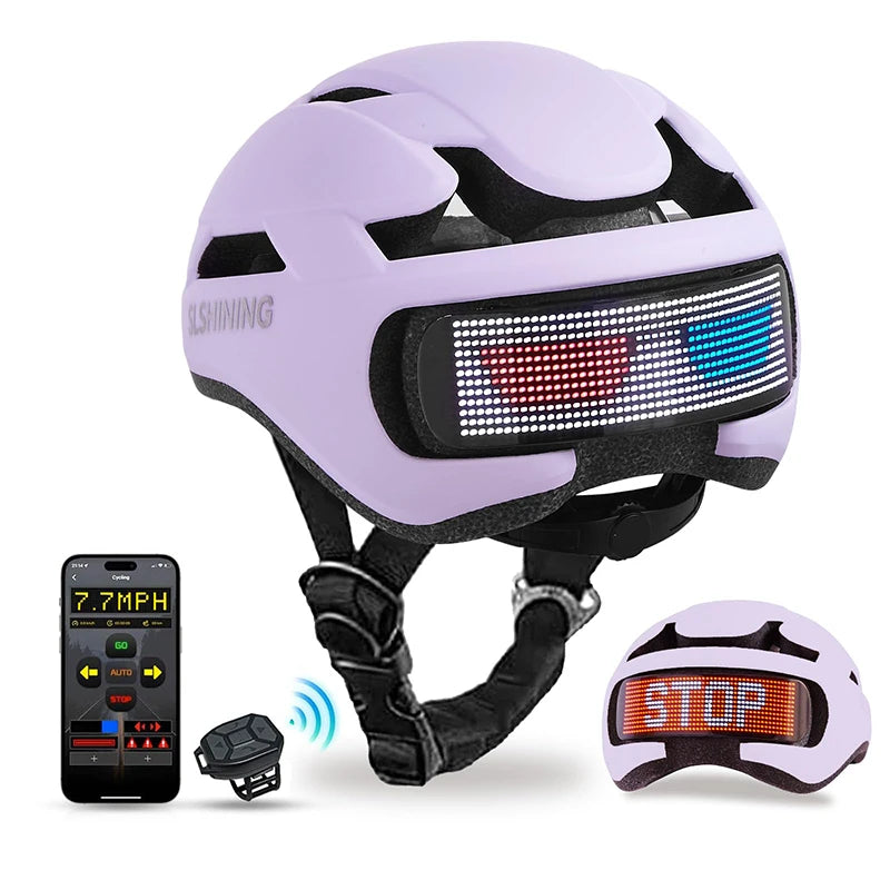 LED Display Cycling Helmet Adjustable Road And Mountain Bike Helmet