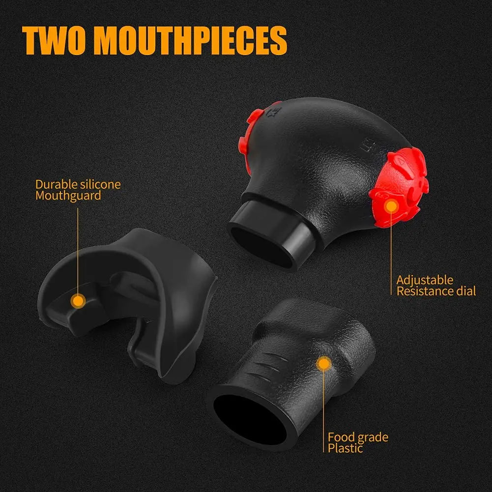 Breathing Exercise Device for Lungs Respiratory Muscle Strength Trainer Drug-free Therapy Inspiratory Expiratory Exerciser