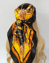 Retro Women Silk Scarf Bandanna Fashion Bohemian Pattern Square Hijab Lady Wrap Headband foulard muffler