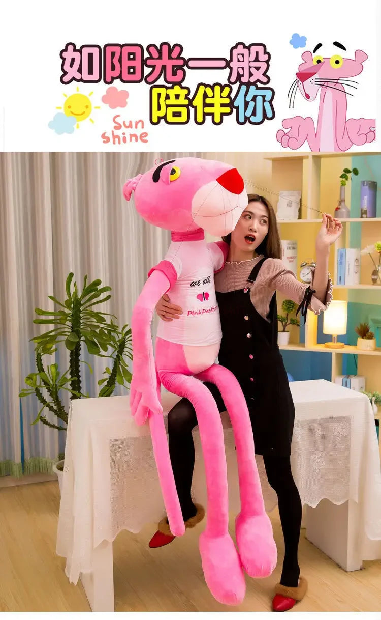 Disney 60cm~180cm  Pink Plush Doll Toys Cute Cartoon Leopard Stuffed Animal  Toy Soft Kawaii Stuffed Doll Christmas Gift