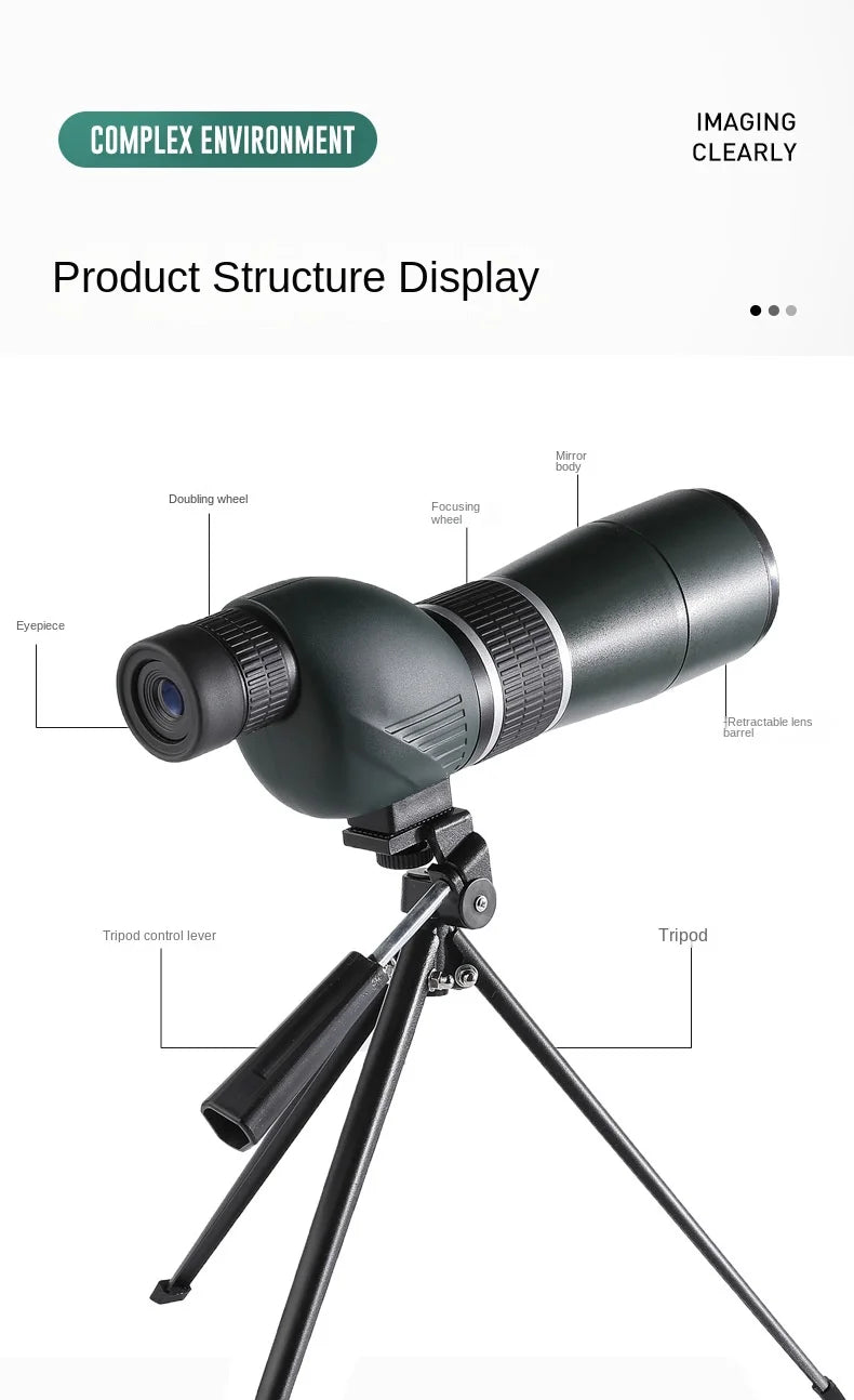 Monocular Zoom Telescope Powerful Monocular Bak4 Prism Waterproof Anti-Fog Camping Bird Watching Landscape Telescopes For Phone