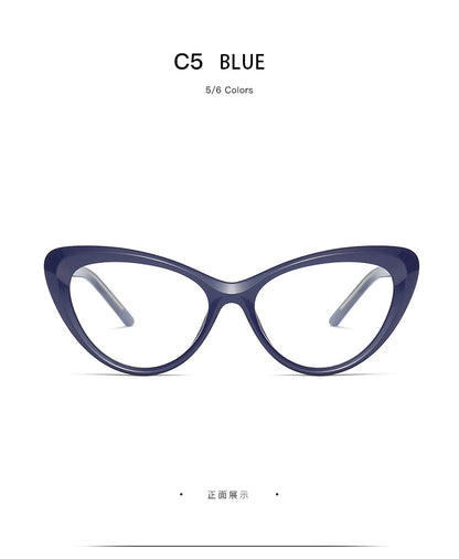 HONGMEI Women's  Cat's Eye Fashion Eyeglasses Frames Anti-Blue Light Reading Glasses Customizable Myopia Hyperopia Myopia