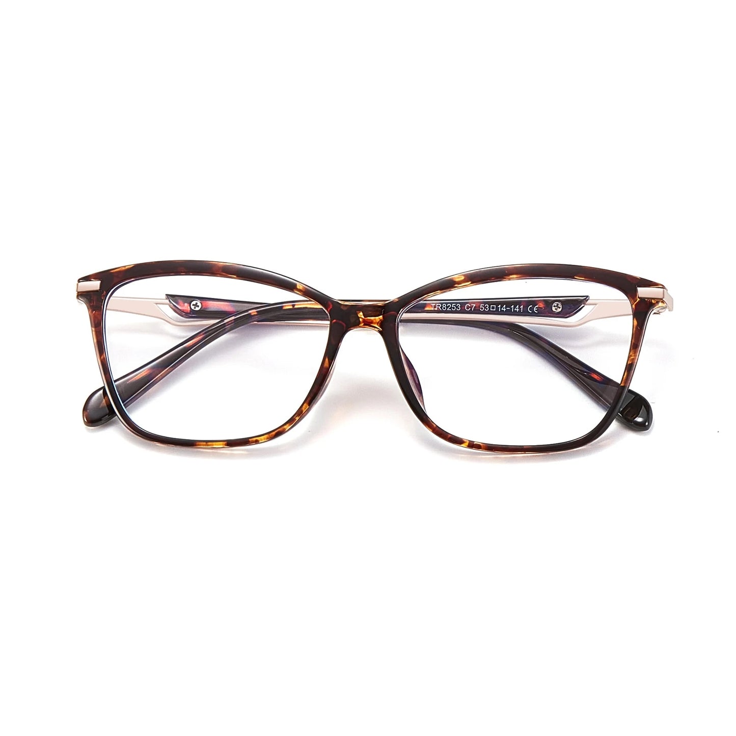 Retro Square Cat Eye Lightweight TR90 Eyeglasses Frames for Women