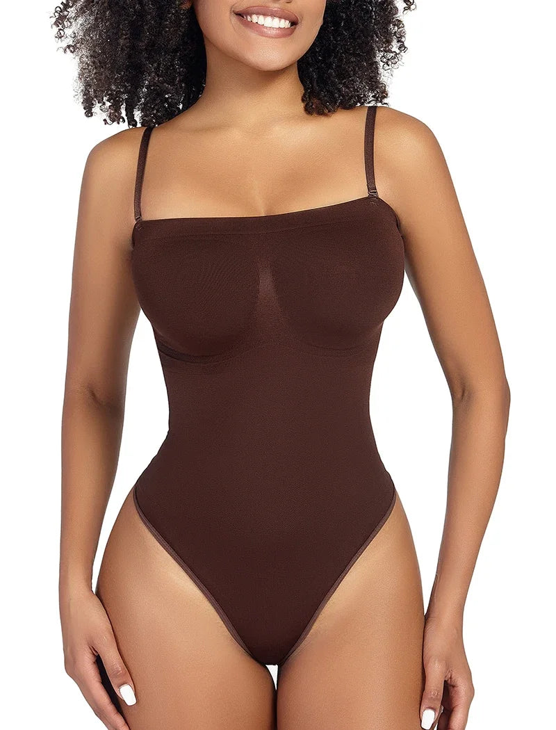 Women Tummy Control Thong Bodysuit – Slimming Compression Shapewear