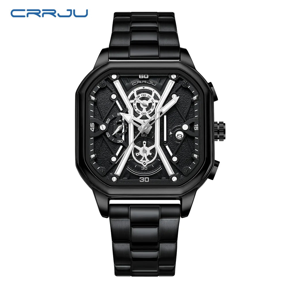 Men Watches Quartz High Quality Stainless Steel Top Brand Luxury Business Waterproof Luminous Chronograph Watch