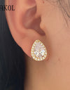 Classic Water Drop Cubic Zircon Stud Earrings