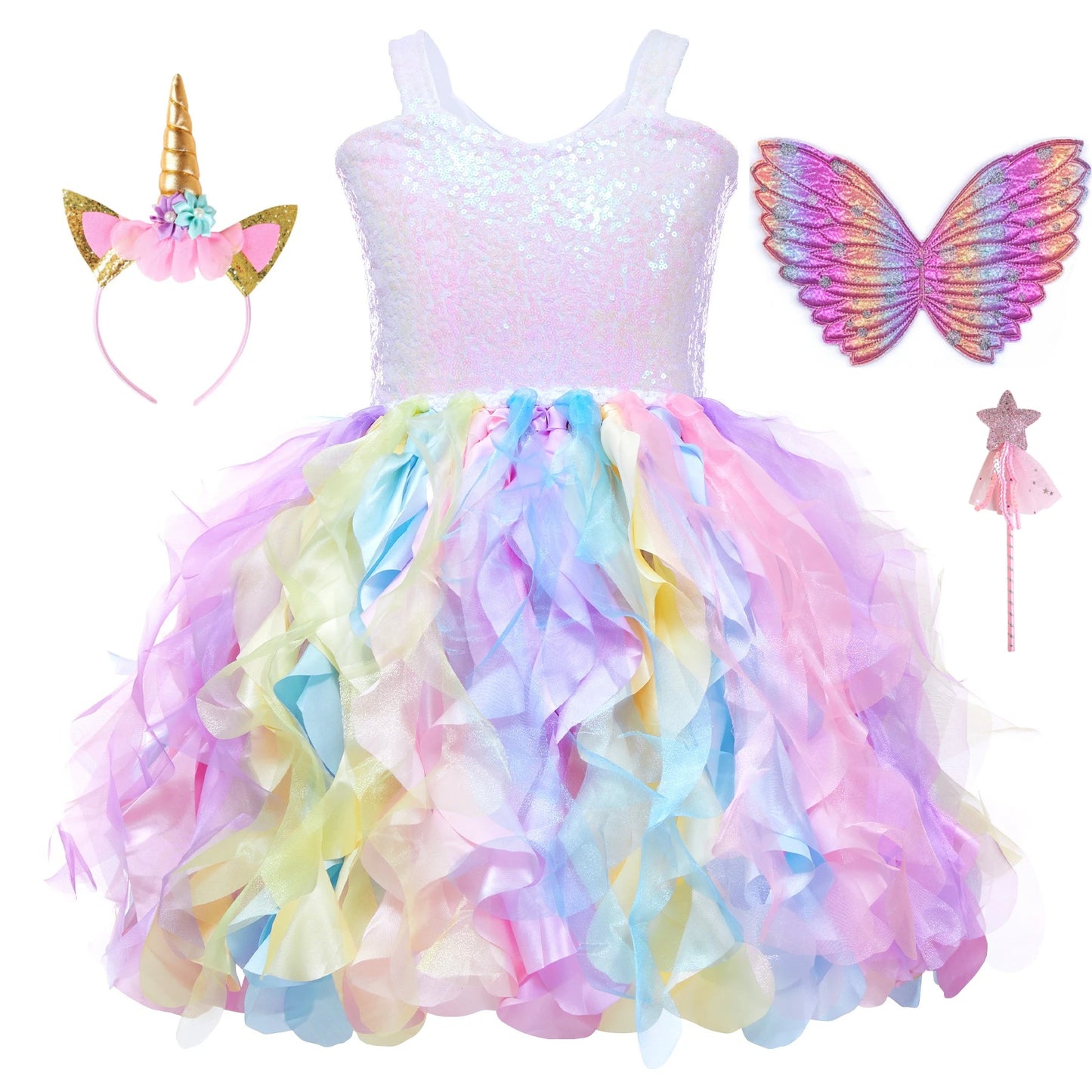 Sequin Pageant Dress with Spiral Hem Birthday Party Gown