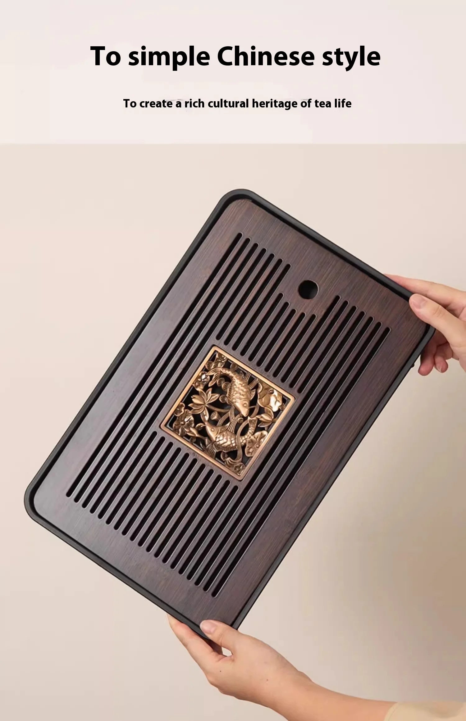 Bamboo Tea Tray Portable Dishes Rectangle Tea Ceremony Chaban Tea Chaban Tea Table Dual Purpose Drainage Water Storage