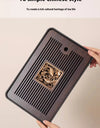 Bamboo Tea Tray Portable Dishes Rectangle Tea Ceremony Chaban Tea Chaban Tea Table Dual Purpose Drainage Water Storage