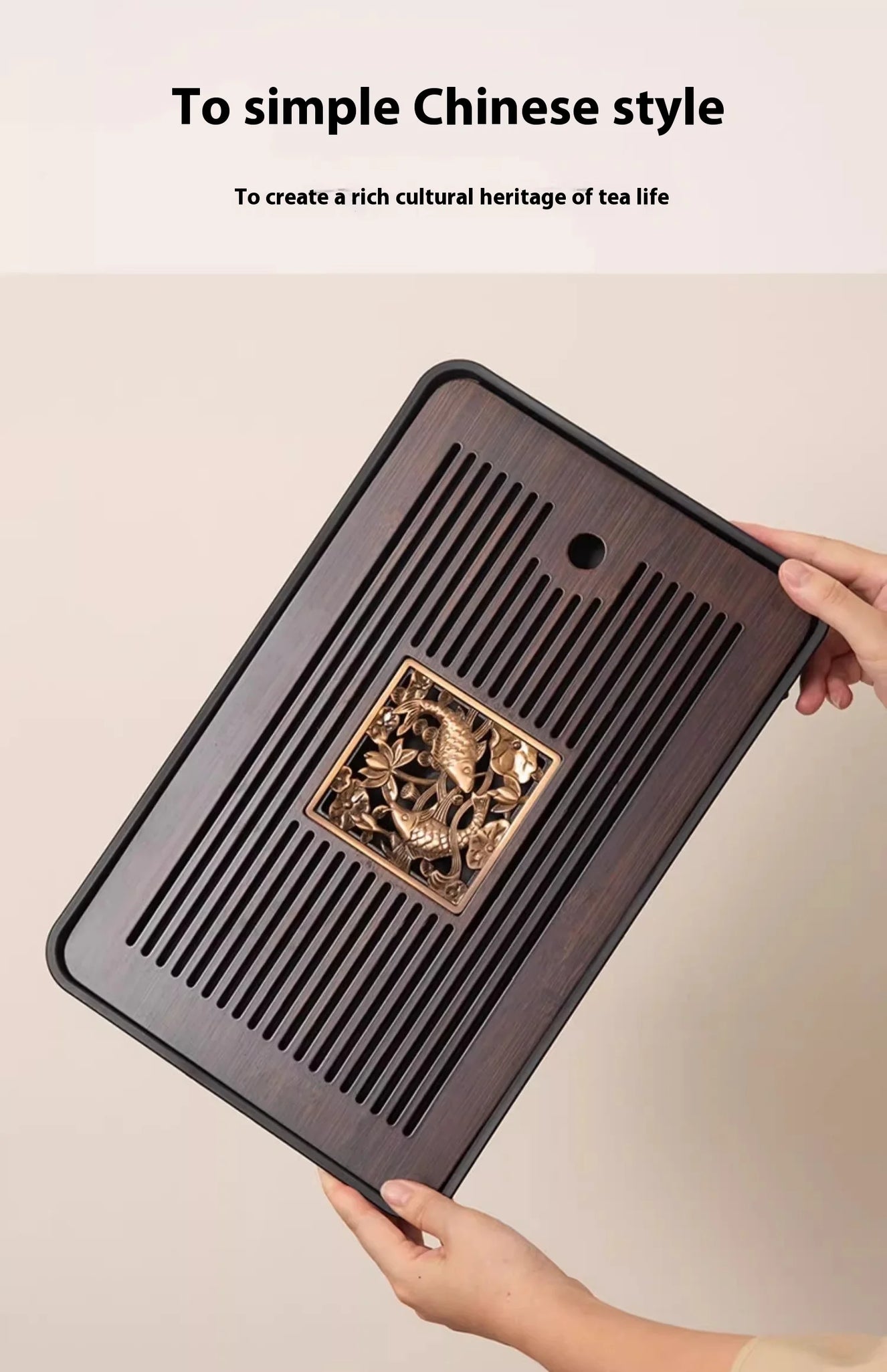 Bamboo Tea Tray Portable Dishes Rectangle Tea Ceremony Chaban Tea Chaban Tea Table Dual Purpose Drainage Water Storage