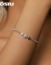 0.5CT Sparkling Moissanite Simple Knitted Mesh Bracelets Women 925 Silver Lab Diamond moissanite Wrist