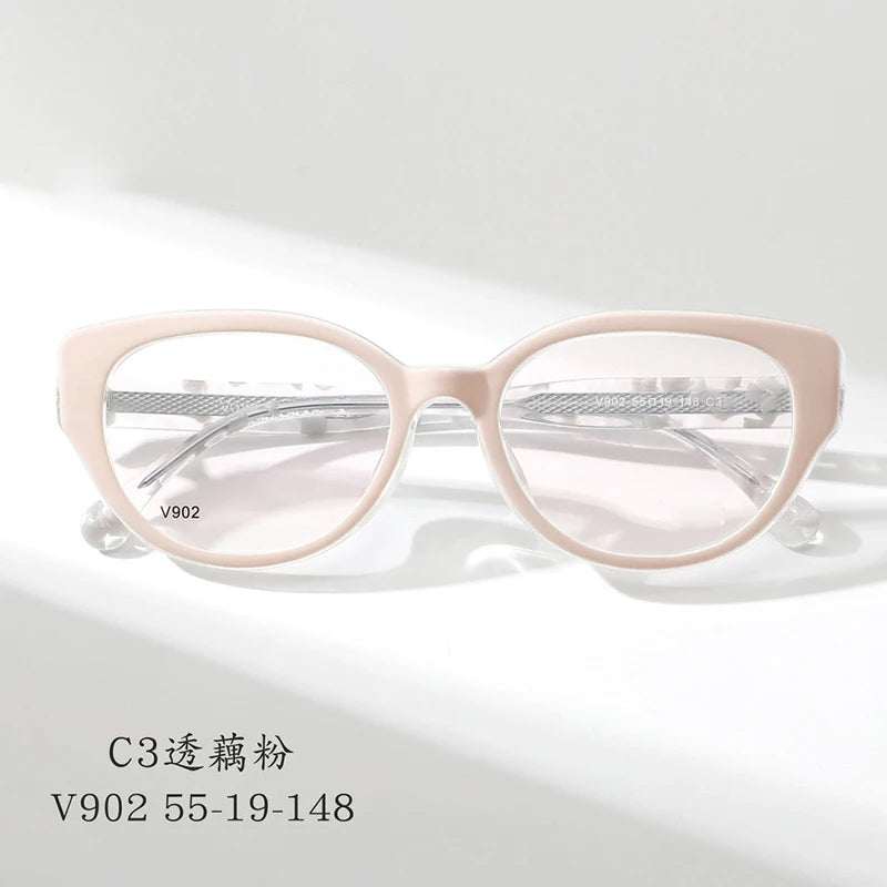 Cat Eye Butterfly Eyewear Fashion Retro Eyeglasses Luxury Acetate Optical Prescription Frames