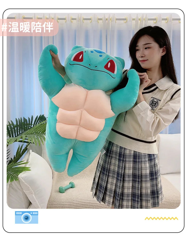 Muscle Pokémon Bulbasaur Charmander Plush Stuffed Pillow