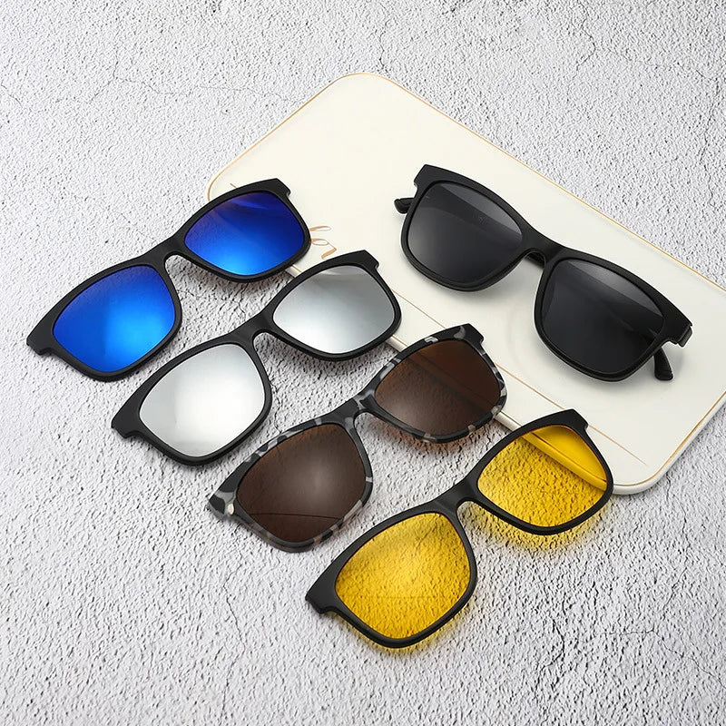 Anti-shedding Retro Myopia Frame Glasses Polarized Sports Basketball Riding Sunglasses