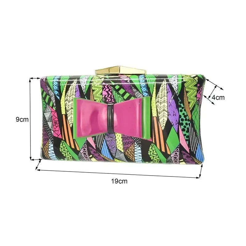 Latest African Shoes and Bags Matching Set Patent Leather Womens Platform Heels Handbags and Shoes Set Mixed Colors Women Pumps