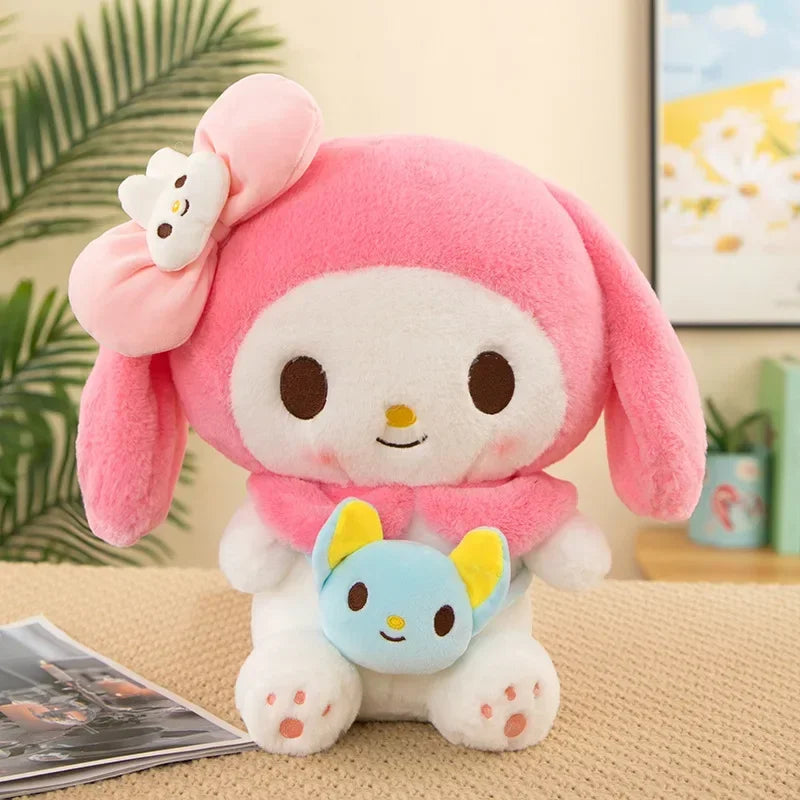 Sanrio Kuromi Plush Dolls 40/50cm Kawaii My Melody Cinnamoroll Soft Stuffed Animals Anime Figure Pillow Cartoon Decor Kids Toys