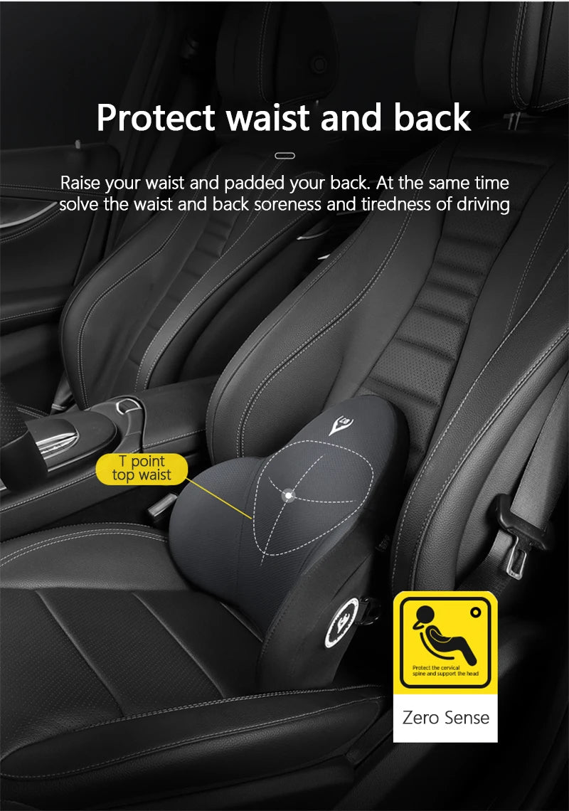 Car Electric Massage Neck Pillow Cushion Vibration Headrest Support Lumbar Seat Back Cushion Vehicle Supplies Travel Assecories