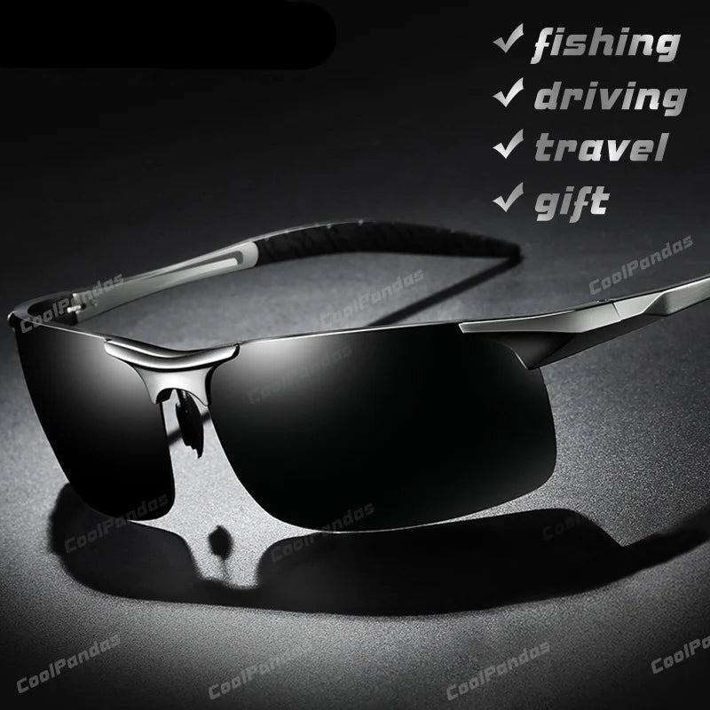Aluminum Magnesium Polarized Aviation UV400 Driving Sunglasses for Men Outdoor Sport Glasses