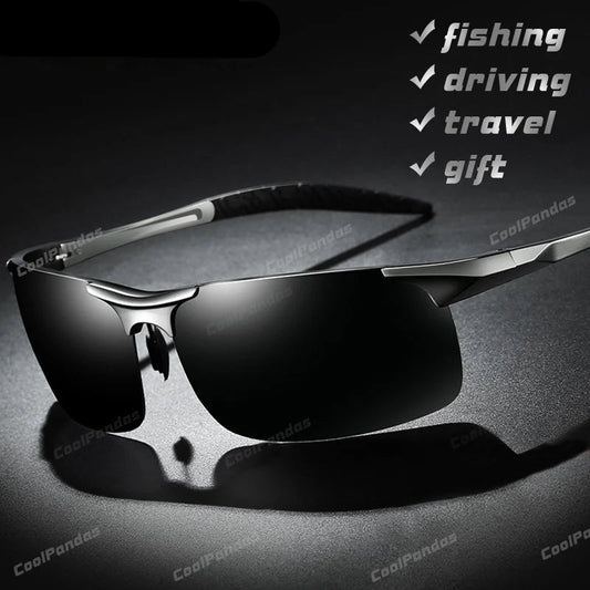 Aluminum Magnesium Polarized Aviation UV400 Driving Sunglasses for Men Outdoor Sport Glasses