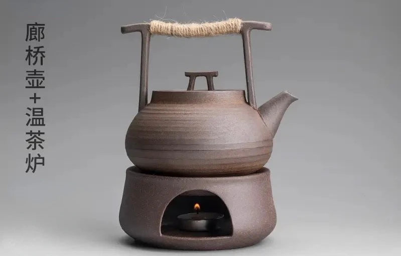 Japanese Style Handmade Ceramic Teapot Retro Stoneware Kung Fu Tea Pot 350ml