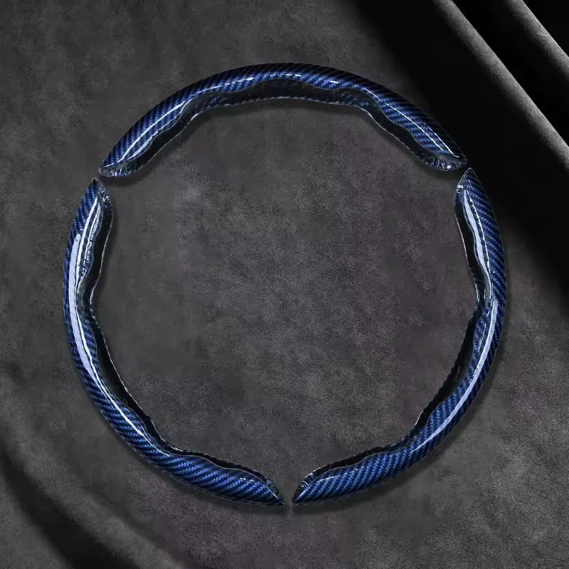 Carbon Fiber Silicone Car Steering Wheel Cover Anti Slip