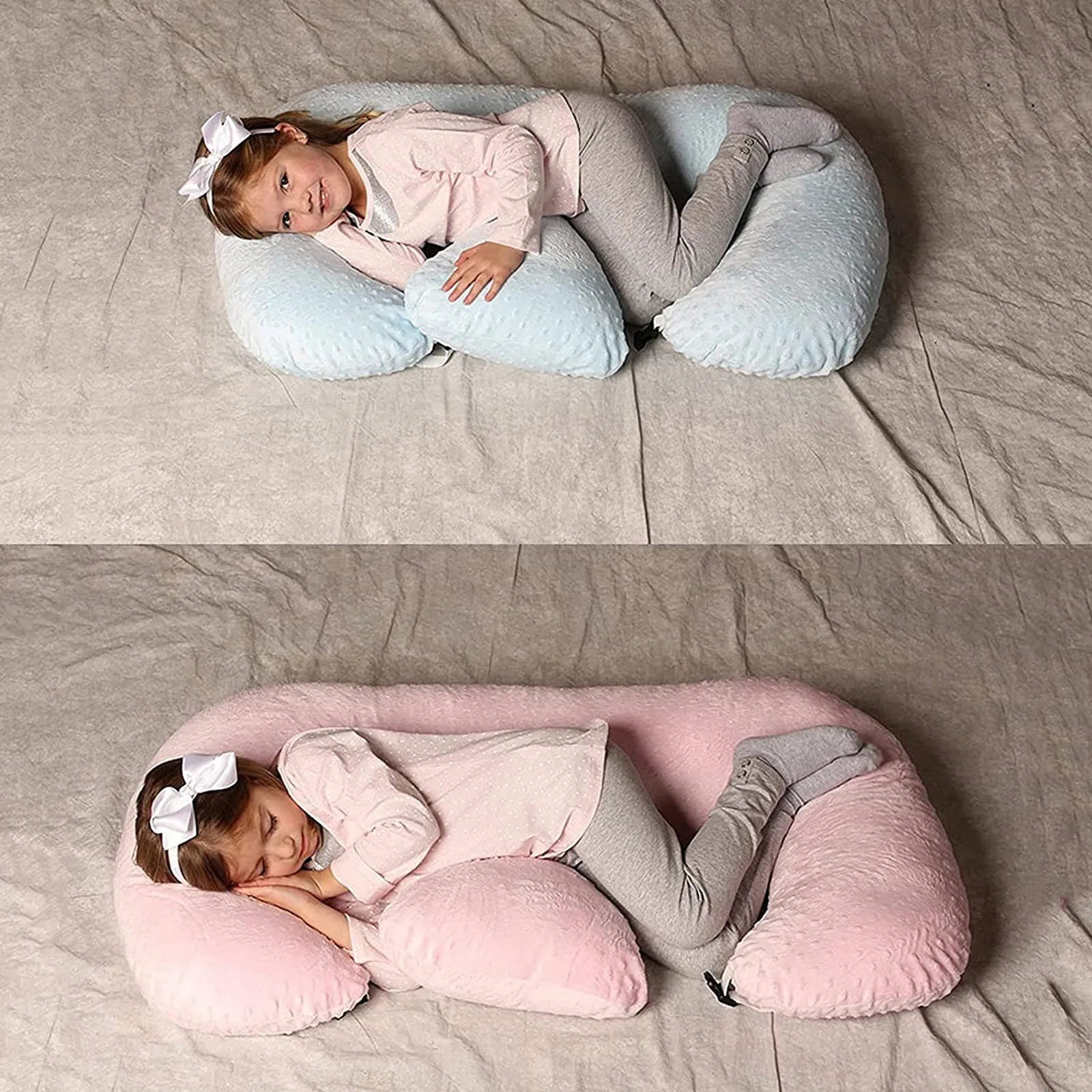 Pregnancy Pillow Twin Anti-spitting Feeding Waist Cushion Babi Pillow Multifunctional Nursing Pillow for Breastfeeding Mom