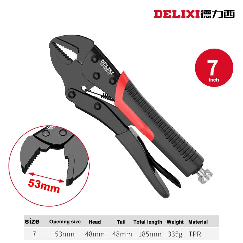 Multifunctional Pliers Adjustable Plate Hand Clamp Locking Pliers Universal Manual Pressure Industrial-grade Round Nose Pliers
