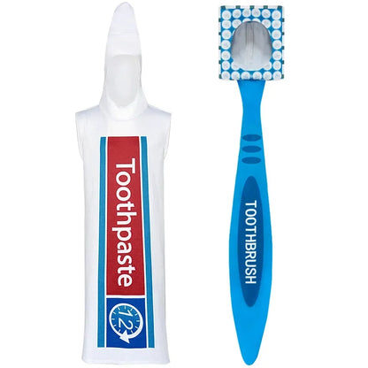 Toothbrush Couple Cos Costumes for Couple Costumes Funny Toothpaste Tube Costumes Role Play Party