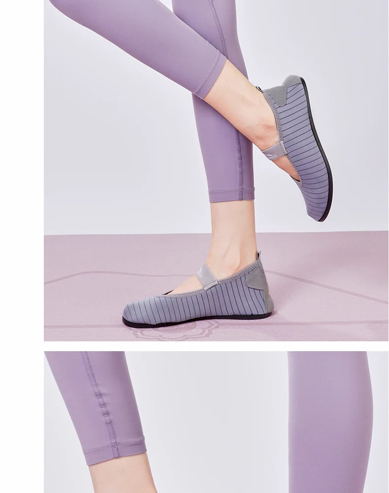 Indoor Fitness Non-slip Soft-soled Yoga Shoes Women's Rope Jumping Mute Stretching Pilates Training Shoes