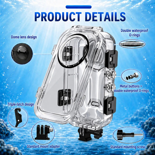 60 Metre Waterproof Diving Case for Insta360 X6