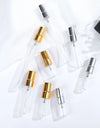 50PCS 2ml 3ml 5ml 10ml Portable Glass Perfume Mini Empty Bottle Travel Spray Bottle Cosmetic Containers with Aluminium Pump