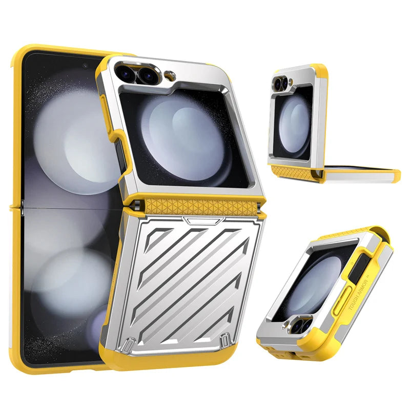 Luxury Armor Plating Thin Matte Phone Case For Samsung Galaxy Z Flip 3 4 5 Z Flip 6 Solid Candy Color Hard Shockproof Back Cover