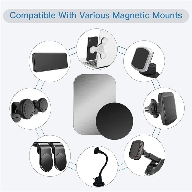 Thin Metal Plate Disk For  Car Phone Holder Iron Sheet Sticker Disk For Tablet Desk Phone Car Stand Mount Round