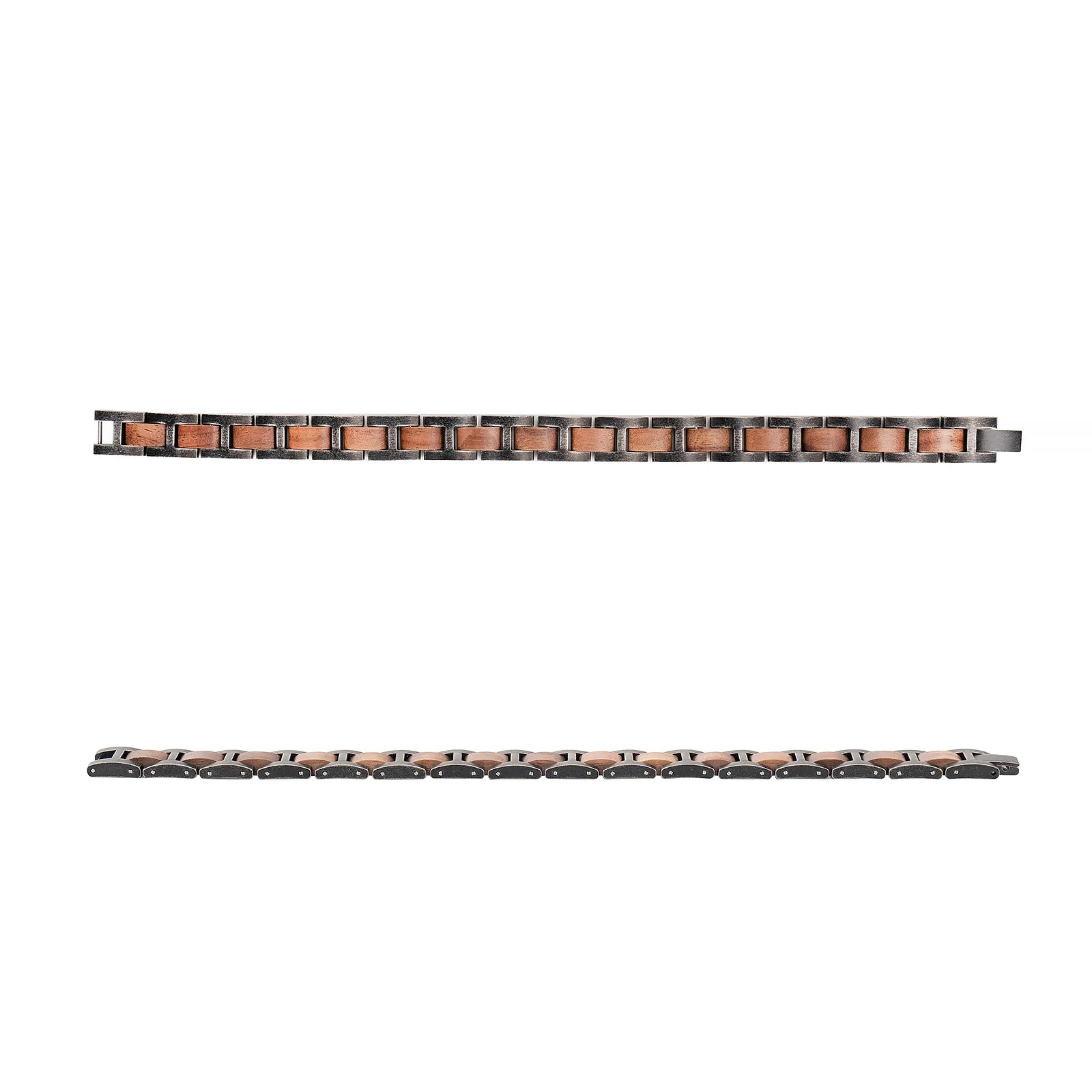 Bracelet Metal Stainless Steel Wood Strap Jewelry Ladies