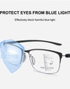 Half Frame Multifocal Reading Glasses for Men TR Progressive Bifocal Eyeglasses Blue Light Presbyopic Eyewear 1.0 2.0 3.0