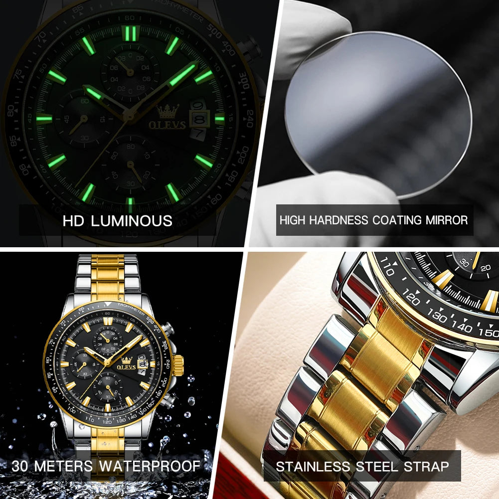 Exclusive Design Exclusive Quartz Wristwatch Multi-function Chronograph Date Fashion Quartz Watch for Men