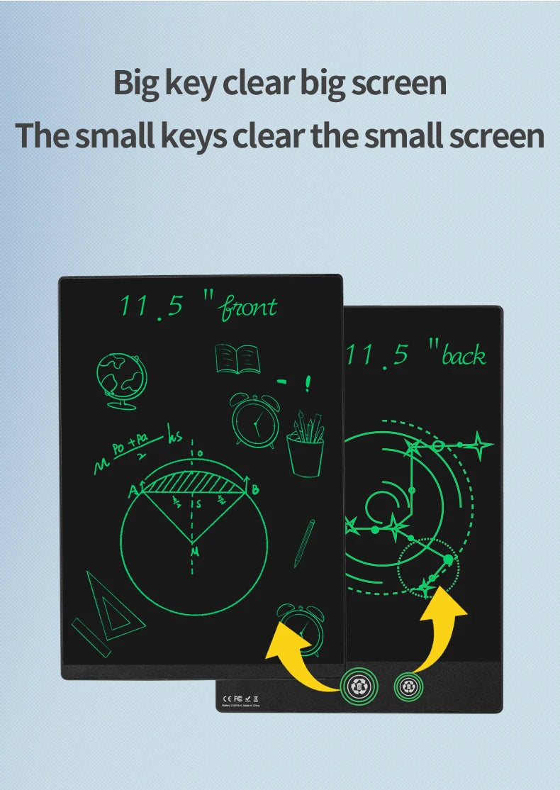 11.5 Inch Full Screen Electronic Drawing Board for  Erasable Magic Blackboard Writing Tablet Graffiti Painting Learn Pad